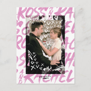 VÄNNER™ Ross och Rachel Doodled Hearts Inbjudan Vykort