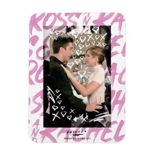 VÄNNER™ Ross och Rachel Doodled Hearts Magnet