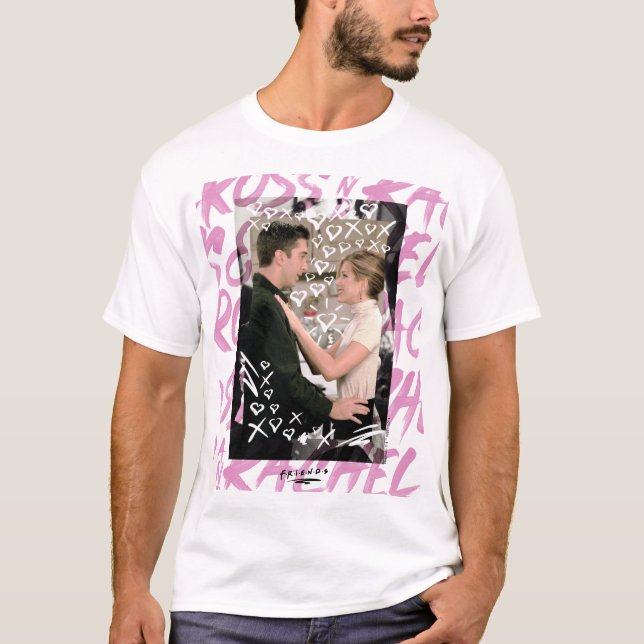 VÄNNER™ | Ross och Rachel Doodled Hearts T Shirt (Framsida)