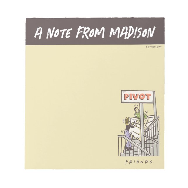 VÄNNER™ | Ross och Rachel PIVOT Anteckningsblock (Framsida)