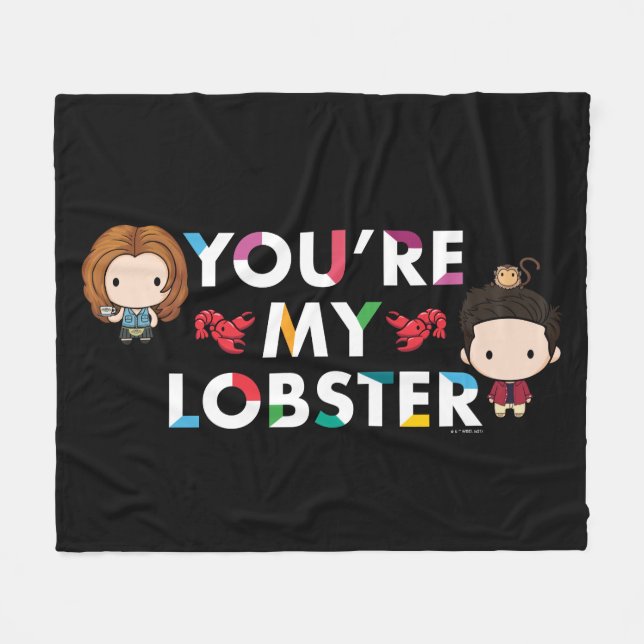 VÄNNER™ | Ross & Rachel Lobster Chibi Fleecefilt (Framsidan (Horisontell))