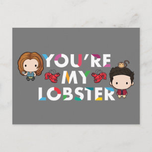 VÄNNER™ Ross & Rachel Lobster Chibi Inbjudan Vykort