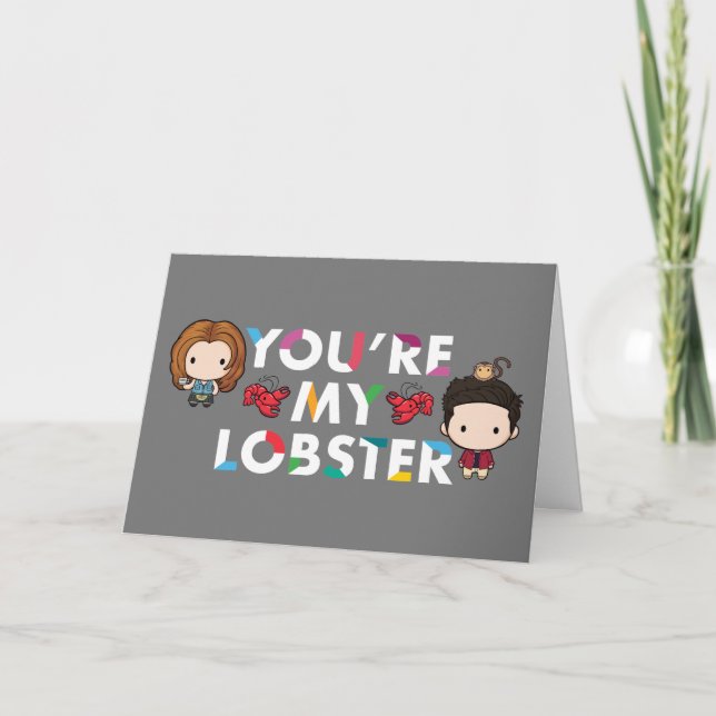 VÄNNER™ | Ross & Rachel Lobster Chibi Kort (Framsida)