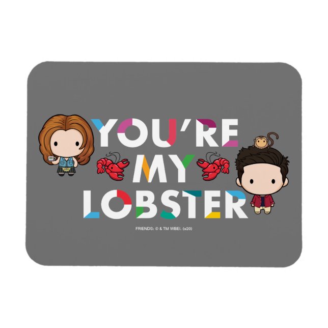 VÄNNER™ | Ross & Rachel Lobster Chibi Magnet (Horisontell)