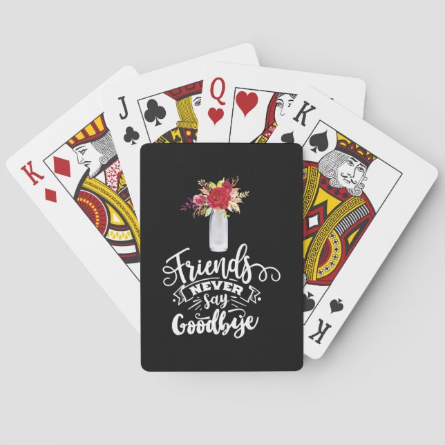 Vänner säger aldrig adjö casinokort (Baksidan)