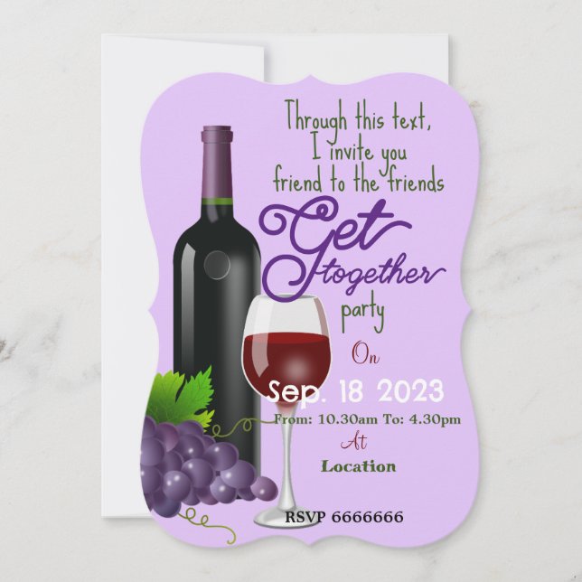 Vänner samlas inbjudan (Framsida)