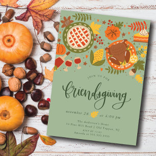 Vänner som bjuder in tidigare Thanksgiving Inbjudningar