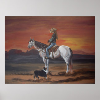 Vänner som delar en solnedgång poster