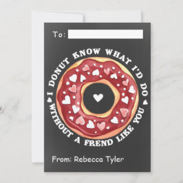 Vänner som du Donut Classroom Valentines day Julkort
