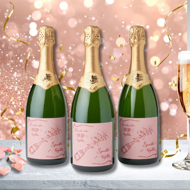 Vänner som firar tillsammans gnistrar Galentine (Skapare uppladdad)