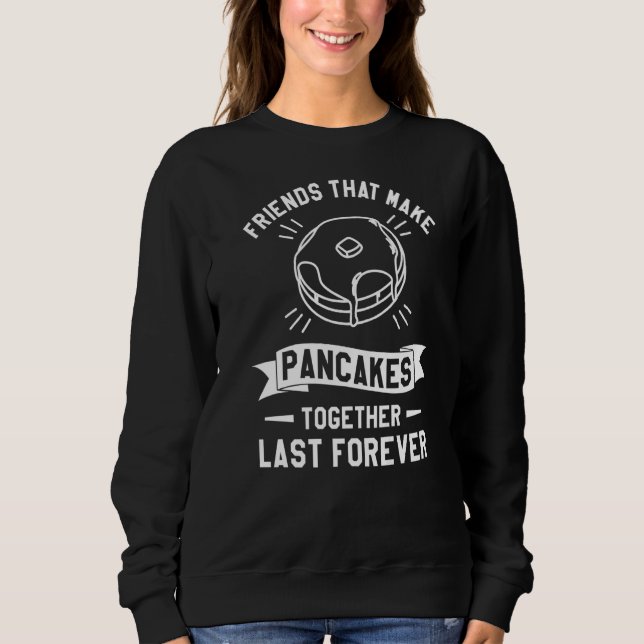 Vänner som gör pancakes tillsammans förra året t shirt (Framsida)
