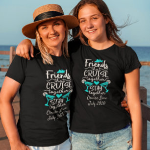 Vänner som kryssar tillsammans gruppresa semester t shirt