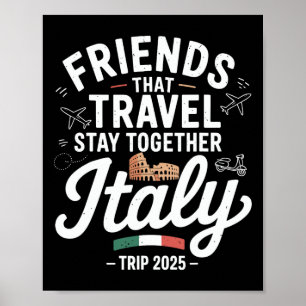 Vänner som reser tillsammans Italien 2025 Matchand Poster