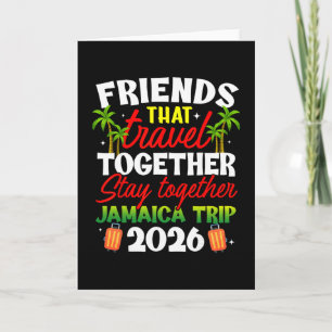 Vänner som reser tillsammans Jamaica-resa 2026 Kort