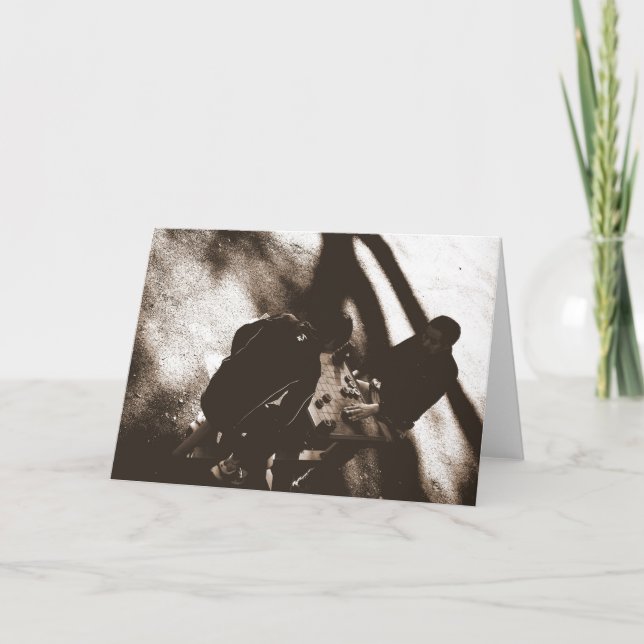 Vänner som spelar kinesiska schack/Vänskap Kort (Framsida)