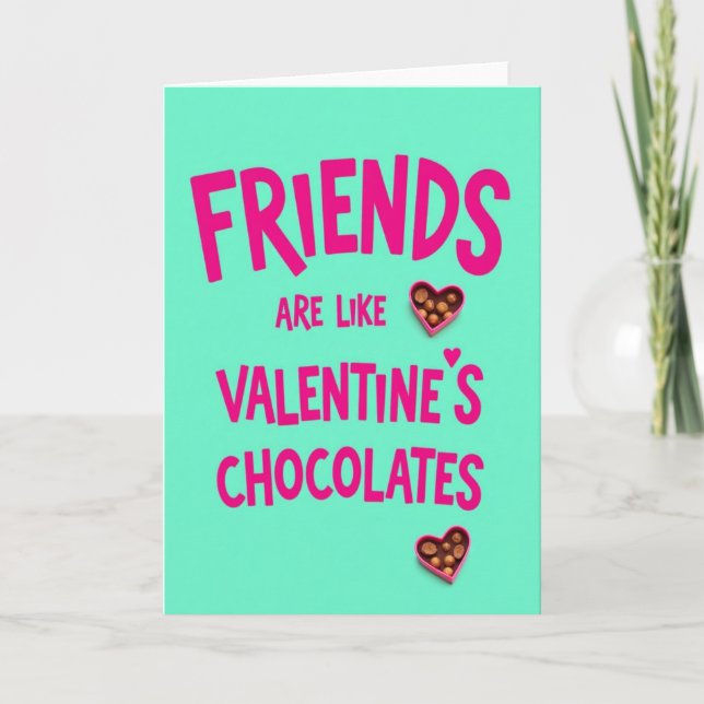 Vänner söta som chokladkort kort (Framsida)