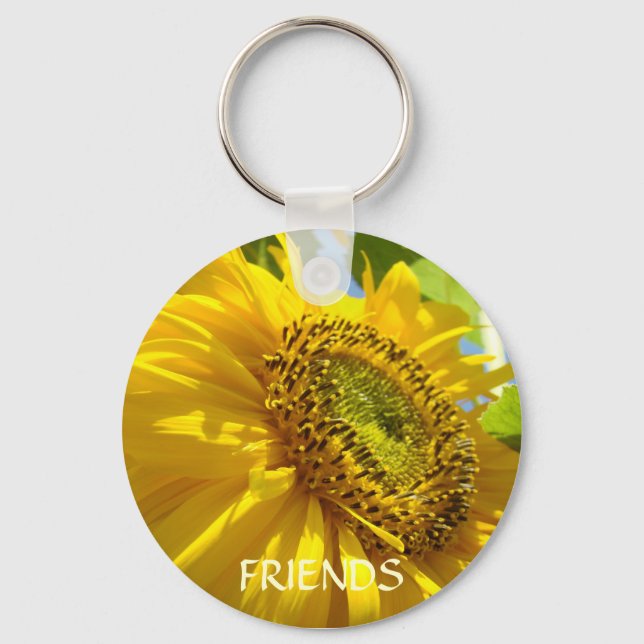 Vänner SUNFLOWERS SOL FLOWERS KEYCHAIN-gåvor Nyckelring (Framsida)