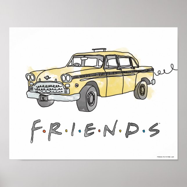 VÄNNER™ | Taxi Cab Poster (Framsidan)