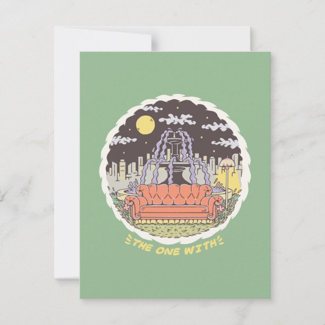 VÄNNER™ | TECKNAD FONTÄN ANTECKNINGSKORT (Framsida)