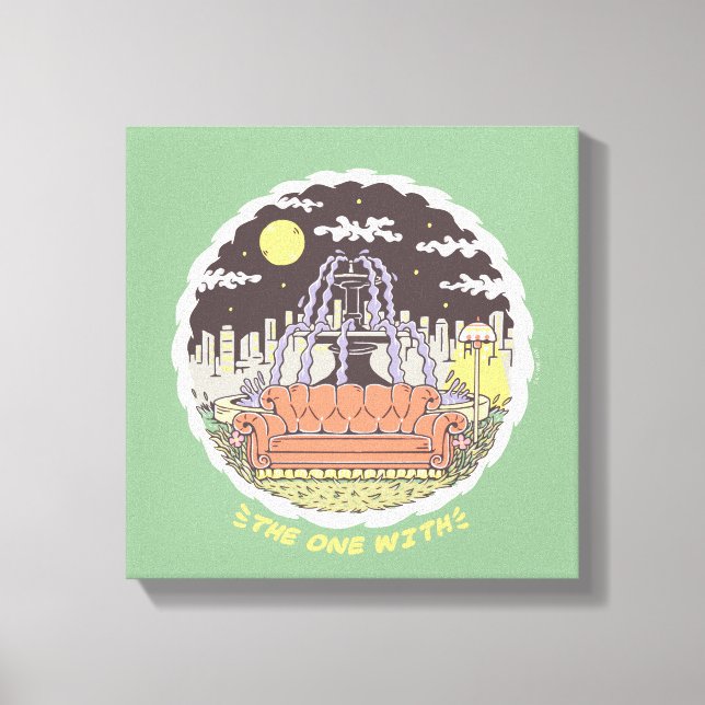 VÄNNER™ | TECKNAD FONTÄN CANVASTRYCK (Framsida)