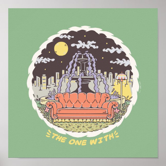 VÄNNER™ | TECKNAD FONTÄN POSTER (Framsidan)