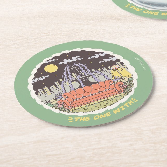 VÄNNER™ | TECKNAD FONTÄN UNDERLÄGG PAPPER RUND (Vinklad)