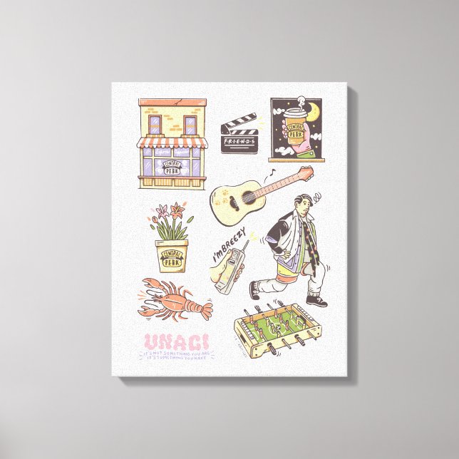 VÄNNER™ | Tecknad-ikonbild Canvastryck (Framsida)