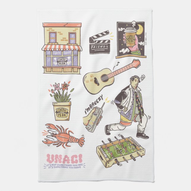 VÄNNER™ | Tecknad-ikonbild Kökshandduk (Vertikal)