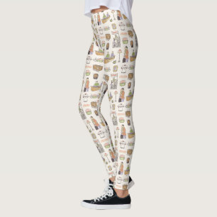 VÄNNER™   Tecknad-ikoner Leggings