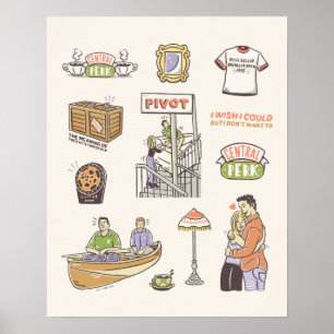 VÄNNER™   Tecknad-ikoner Poster