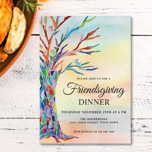 Vänner Thanksgiving Middag Inbjudningar