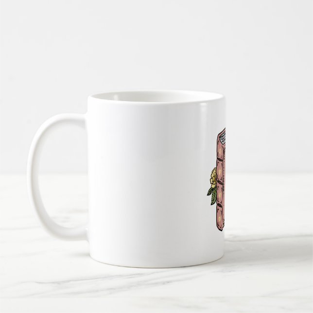 Vänner till älskare bok kaffemugg (Vänster)