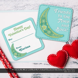 Vänner till Barn-skolans Alla hjärtans dag i Måne Anteckningskort