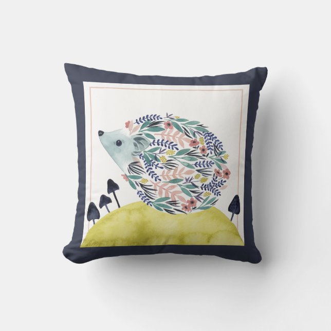 Vänner till Clementine | Folk Art Hedge Hog Kudde (Framsida)