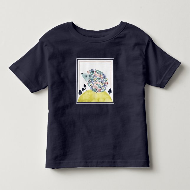 Vänner till Clementine | Folk Art Hedge Hog T Shirt (Framsida)