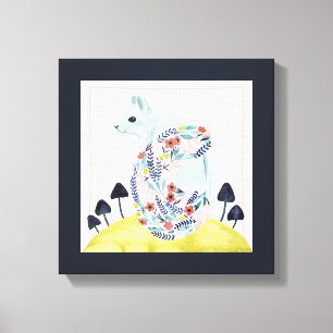 Vänner till Clementine   Folk Art Squirrel Canvastryck