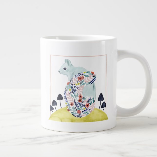Vänner till Clementine | Folk Art Squirrel Jumbo Mugg (Höger)