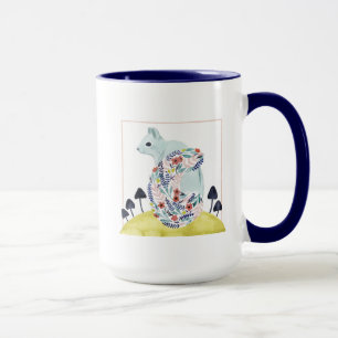 Vänner till Clementine   Folk Art Squirrel Mugg