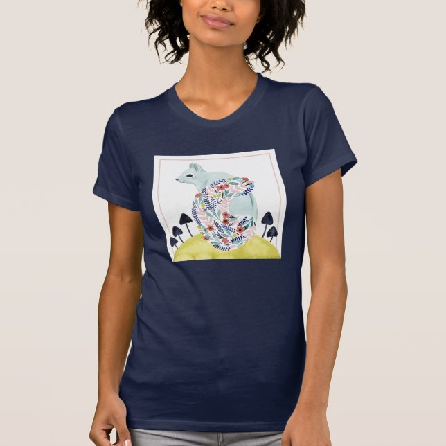 Vänner till Clementine | Folk Art Squirrel T Shirt (Framsida)