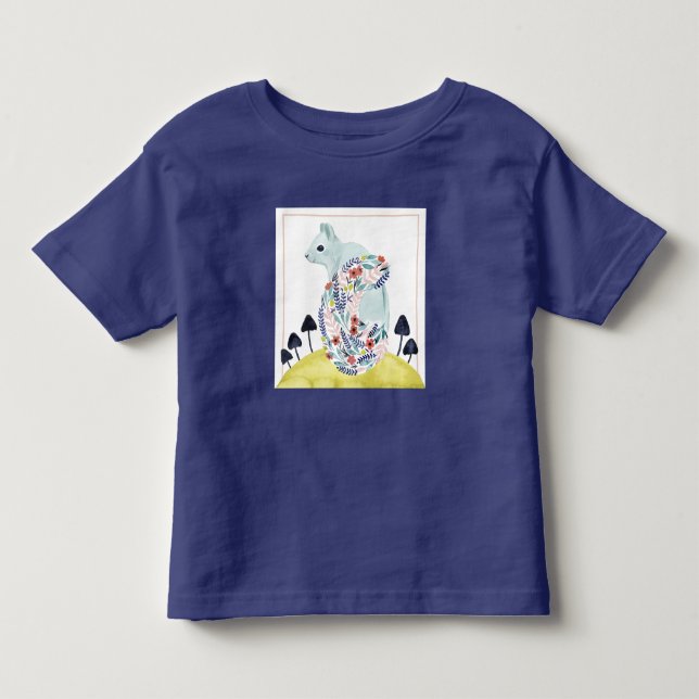 Vänner till Clementine | Folk Art Squirrel T Shirt (Framsida)