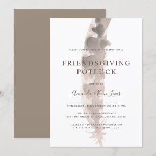 Vänner till en ludd   Friendsgiving Potluck Inbjudningar