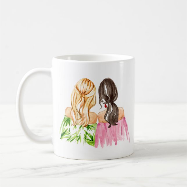 Vänner till Gift Mugg Blonde och Brunette (Vänster)