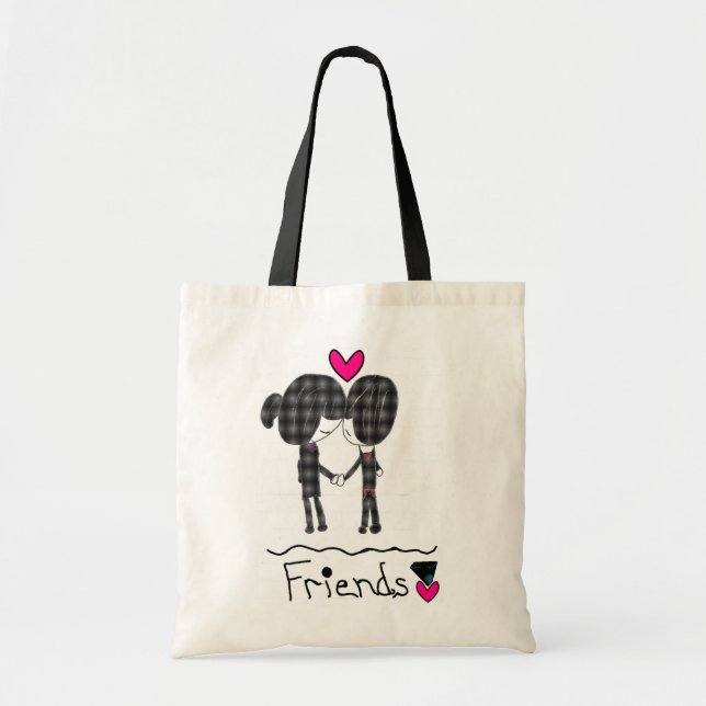 Vänner Tote Bag Tygkasse (Framsidan)