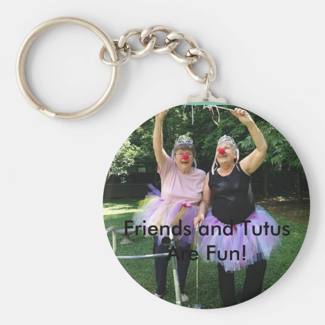 Vänner + Tutus = Roligt Times Nyckelring (Framsidan)