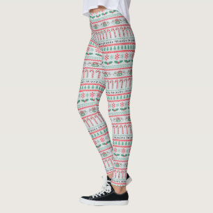 VÄNNER™ Uggig sötare jul Mönster Leggings