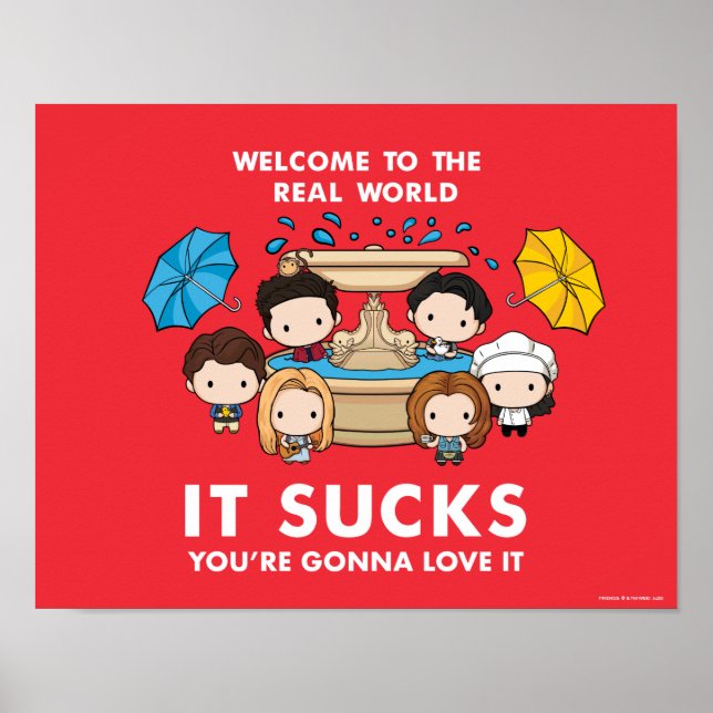 VÄNNER™ | Välkommen till Real World Chibi Poster (Framsidan)