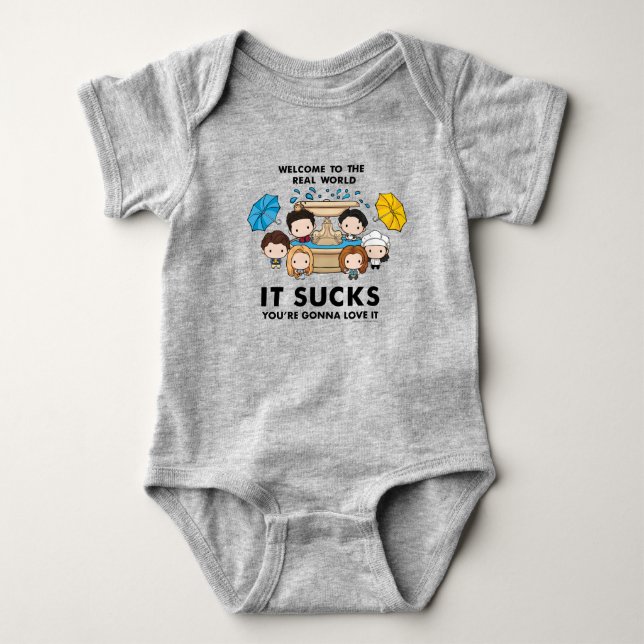 VÄNNER™ | Välkommen till Real World Chibi T Shirt (Framsida)