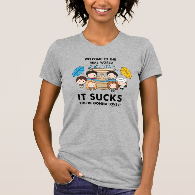 VÄNNER™ | Välkommen till Real World Chibi T Shirt (Framsida)