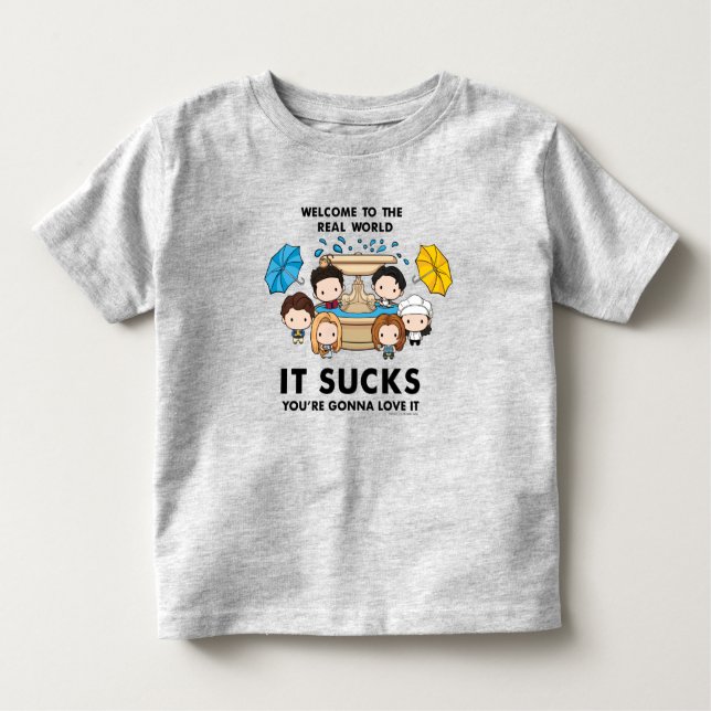 VÄNNER™ | Välkommen till Real World Chibi T Shirt (Framsida)