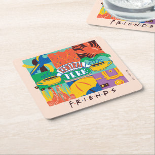 VÄNNER™ Vibrant grafik för central profil Underlägg Papper Kvadrat